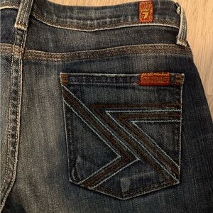 7 For All Mankind Women’s Low-rise 2000s Blue Jeans